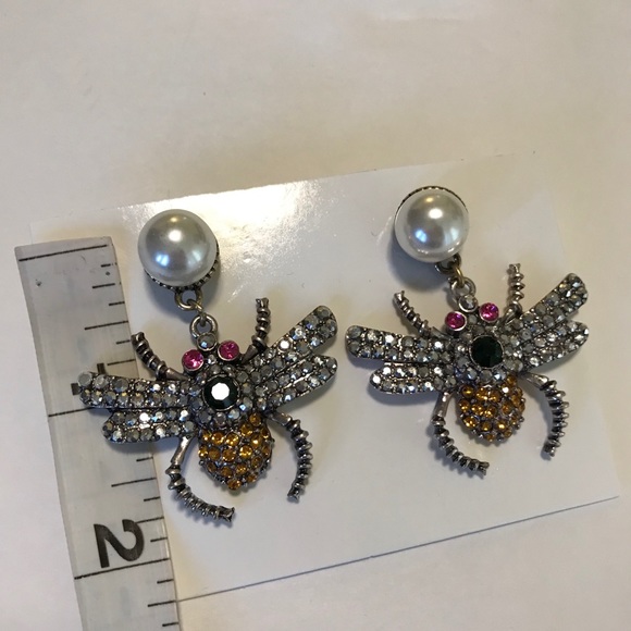 H&M Earrings Statement Cocktail NWT Faux Pearl - Picture 8 of 8